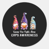 格言誰もRSD CRPS認識度単独CRPSと戦わない ラウンドシール (正面)