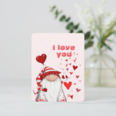 格言赤いハートかわいい恋とバレンタインデー シーズンカード (スタンド正面)