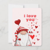 格言赤いハートかわいい恋とバレンタインデー シーズンカード (正面)
