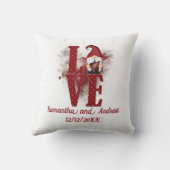 格言赤恋かわい結婚いデートのバレンタイン クッション (裏面)