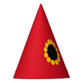 格言赤（花） パーティーハット (正面)