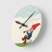 格言遊のミュージッククロック ラウンド壁時計 (傾斜)