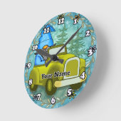 格言運転車 ラウンド壁時計 (傾斜)