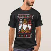 格言醜いクリスマスセーター一致サンタクリスマスH Tシャツ (正面)