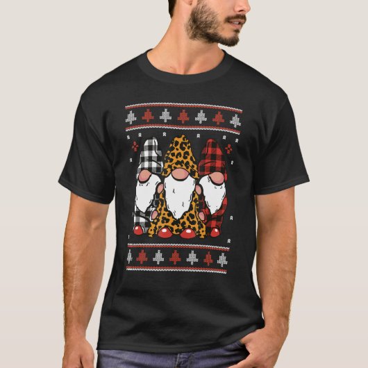 格言醜いクリスマスセーター一致サンタクリスマスH Tシャツ (正面)