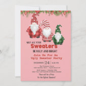 格言醜いセータークリスマスパーティの招待状 招待状 (正面)