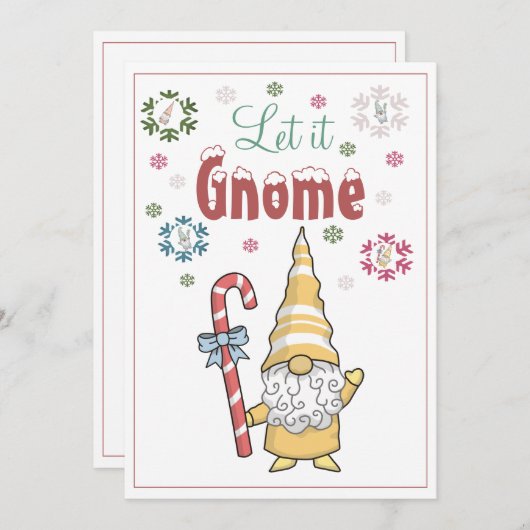 格言雪片クリスマスカード (正面/裏面)