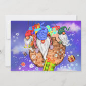 格言飛んでいるバルーンとギフト与え-誕生日 (裏面)