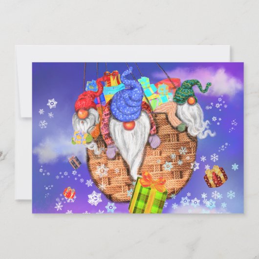 格言飛んでいるバルーンとギフト与え-誕生日 (裏面)