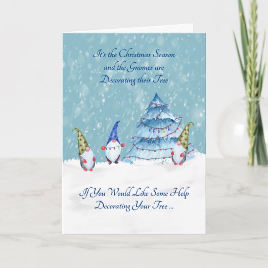 格言飾のクリスマスツリー シーズンカード (正面)