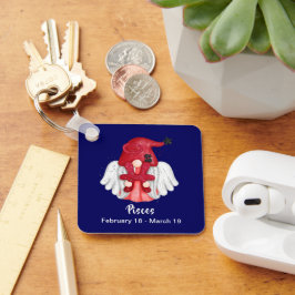 格言魚座Astrologyサインエンジェルキーチェーン キーホルダー