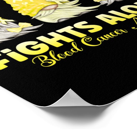 格言1人だけが黄色い血がすぐ目の前で戦う ポスター (角)