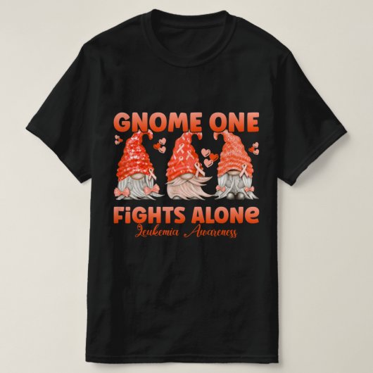 格言1人だけでオレンジ白血病認識度 Tシャツ (デザイン正面)