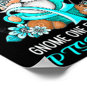 格言1人だけで戦うティール（緑がかった色）リボン戦士Ptsd Aw ポスター (角)