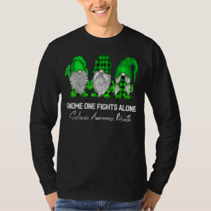 格言1人だけで戦う脊椎症認識度月G Tシャツ