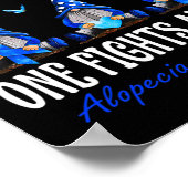 格言1人だけで戦う脱毛症認識度1 ポスター (角)