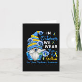 格言10月We衣服ブルーイエローダウン症候群 カード (正面)