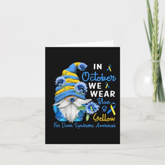 格言10月We衣服ブルーイエローダウン症候群 カード (正面)