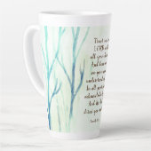 格言3:5-6主にすべてのハートを カフェラテマグ (左アングル)