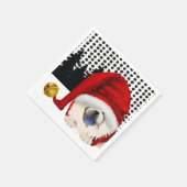 格言4ザCHOWLIDAYSクリームチャウナプキン スタンダードカクテルナプキン (角)