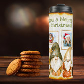 格言5フォトコラージュ貼り付けカラークリスマス タンブラー