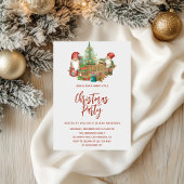 格言&お洒落クリスマスツリーホリデーパーティー 招待状