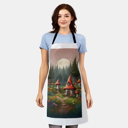 格言&キノコ魔法 エプロン (着用した状態)