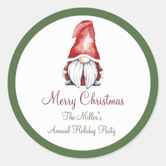 格言、クリスマスラウンドステッカー ラウンドシール (正面)