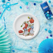 格言: ケシ、デイジー、てんとう虫、ファンタジーの芸術 ペーパープレート (パーティー)