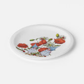 格言: ケシ、デイジー、てんとう虫、ファンタジーの芸術 ペーパープレート (アングル)