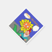 格言&サンフラワーバースデーパーティー紙ナプキンズ スタンダードカクテルナプキン (角)