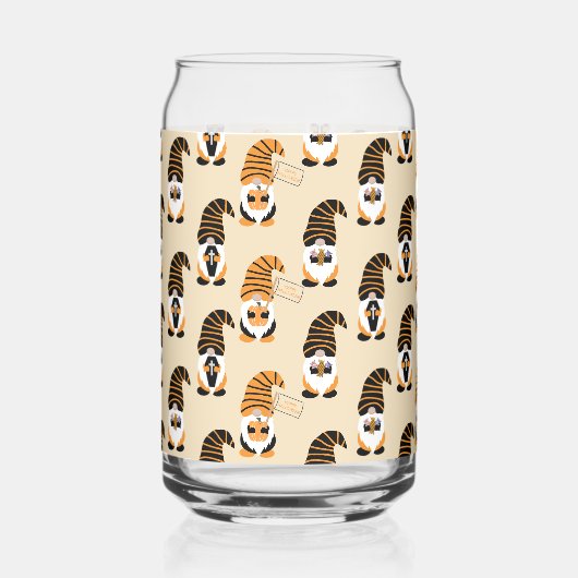 格言、ハロウィーン格言のトリックまたは治療のパターン ガラス缶 (正面)