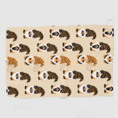 格言、ハロウィーン格言のトリックまたは治療のパターン ゴルフタオル (横)