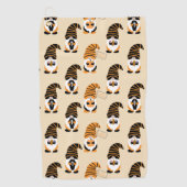 格言、ハロウィーン格言のトリックまたは治療のパターン ゴルフタオル (正面)