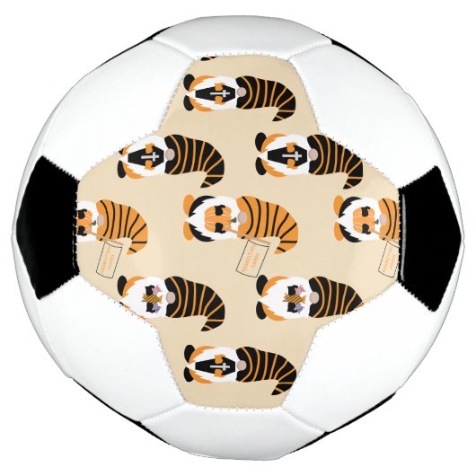 格言、ハロウィーン格言のトリックまたは治療のパターン サッカーボール (回転)