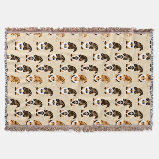 格言、ハロウィーン格言のトリックまたは治療のパターン スローブランケット (正面)