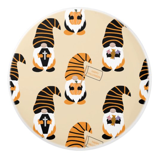 格言、ハロウィーン格言のトリックまたは治療のパターン セラミックノブ (正面)