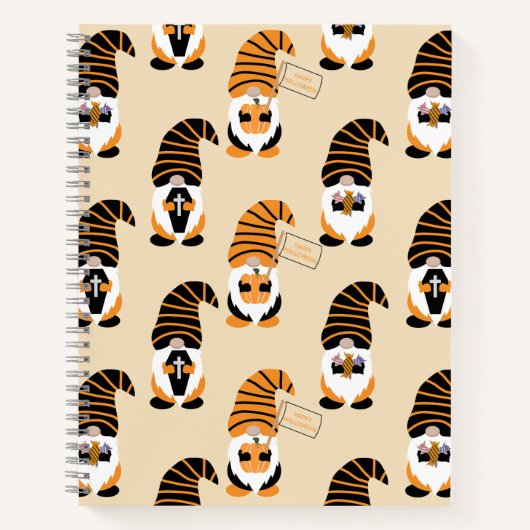 格言、ハロウィーン格言のトリックまたは治療のパターン ノートブック (正面)