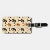 格言、ハロウィーン格言のトリックまたは治療のパターン ラゲッジタグ (正面横)