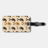 格言、ハロウィーン格言のトリックまたは治療のパターン ラゲッジタグ (裏面横)