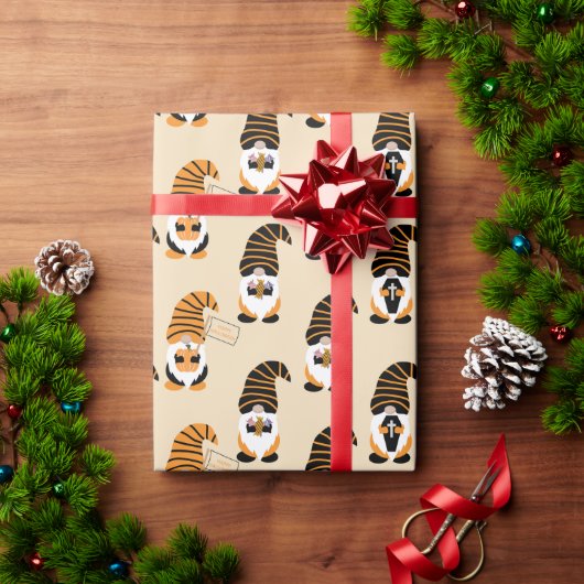 格言、ハロウィーン格言のトリックまたは治療のパターン ラッピングペーパー (クリスマスギフト)