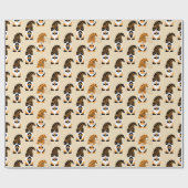 格言、ハロウィーン格言のトリックまたは治療のパターン ラッピングペーパー (フラット)