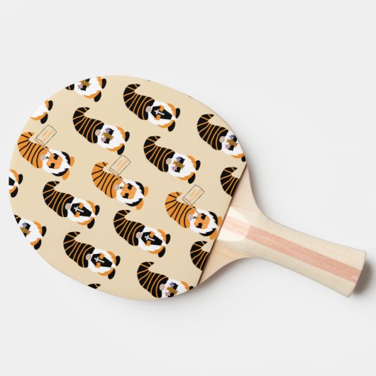 格言、ハロウィーン格言のトリックまたは治療のパターン 卓球ラケット (横)