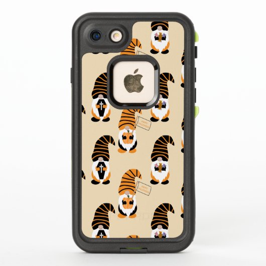 格言、ハロウィーン格言のトリックまたは治療のパターン LifeProof iPhoneケース (裏面)