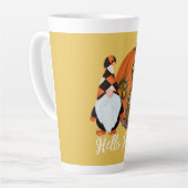 格言&パンプキンハウス秋シーン カフェラテマグ (左アングル)