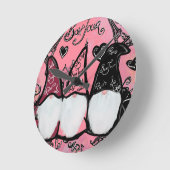 格言 ラウンド壁時計 (傾斜)