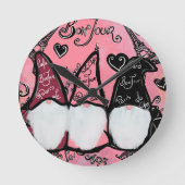 格言 ラウンド壁時計 (正面)