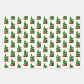 格言、明メリーるい小人、クリスマス ラッピングペーパーシート (正面3)