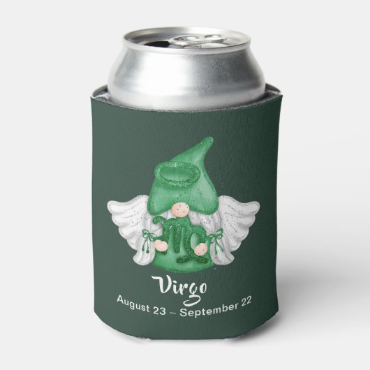 格言《星座》乙女座星占いサインエンジェル 缶クーラー (缶正面)