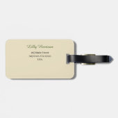 格言a花柄デザイン ラゲッジタグ (裏面横)